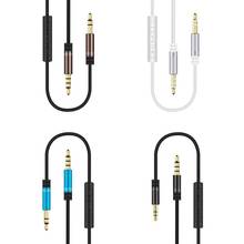 3.5mm Jack Audio Cable 1.2m Stereo Aux Plug Cord With MIC Speakerphone In-Line Volume Control For Car Cellphone Tablet 2024 - buy cheap