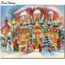 diamond Art 5D Diy Diamond Painting "Christmas Toy Store" Diamond Pictures Cross Stitch 3D Rhinestone Embroidery Decor F429 2024 - buy cheap