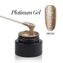 Shiny Platinum Gel Paint For Nails Gold Glitter Gel Varnishes Soak Off Semi Permanent UV LED Gel Enamel 2024 - buy cheap
