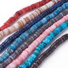 5 Strand Mix Color Dyed Shell Beads 4.9~6mm Nuggets Shell Spacer Beads For Diy Jewelry Making accessories Decorate Hole: 1.4mm 2024 - buy cheap