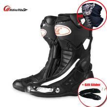 Men's Motorcycle Protective Gear Racing boots Non-slip Microfiber Leather 4 seasons with Hanging files Long style boots B1002 2024 - buy cheap