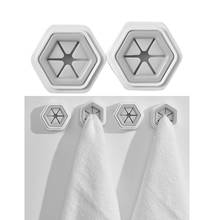 2pcs Self Adhesive Round Towel Holder Wall Mount Wash Cloth Hook Holder Bathroom 2024 - buy cheap