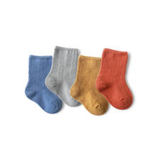 Lawadka 3Pairs/Lot Solid Color Spring and Autumn Socks For Newborns Breathable Cotton Kid Socks For Boys Girls Thin Socks  2020 2024 - buy cheap