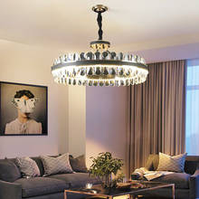 Минималистичное освещение в стиле пост-модерн, роскошная хрустальная лампа, люстра для гостиной, виллы в европейском стиле, спальни, столовой, круглая, Скандинавская 2024 - купить недорого