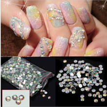 Cuentas de Color brillante al por mayor resina 1000 Uds arte de uñas cristal plano 14 facetas redondas 3mm strass 2024 - compra barato