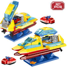 Creative Expert Boat Building Blocks Moc Power Catamaran Ship Static Model Bricks Diy Toys for Boys Friends Holiday Gifts 2024 - buy cheap
