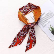 2022 New Designer Horse Printed Long Skinny Neck Hair Tie Scarf Woman Purse Bag Handle Head Scarfs for Women Hair Accessories 2024 - buy cheap