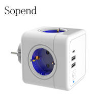Многофункциональная розетка Sopend с USB 250 А/3680 А, зарядная док-станция типа C, PowerCube, розетки ЕС, адаптер 16 А в Вт 2024 - купить недорого