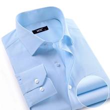 Formal Work Shirts Men Office Top And Ties New Summer Long Sleeve Twill Pure Color Business Dress Shirts 2024 - buy cheap