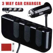 Cargador de 3 vías con puerto USB Dual, enchufe de encendedor de coche, adaptador divisor Universal, accesorios interiores de automóviles 2024 - compra barato