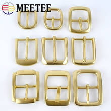 Meetee 1pc 30/35/40mm Pure Brass Belt Buckle Copper  Pin Buckle Belt Head DIY Jeans Decor Band Clasp Leather Crafts Accessories 2024 - buy cheap