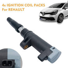 4X Ignition Coils Pencil Stock for Renault Clio Laguna Megane Scenic 0986221001C 2024 - buy cheap