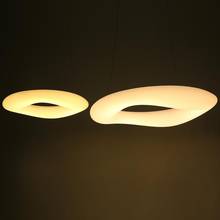 Modern LED pendant Lights For Living Room Dining Room Bedroom White Round Rings Indoor Lighting Hanging Lamps 2024 - buy cheap