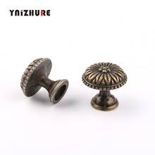 2pcs 28*25mm  Antique Handle Drawer Pull Trim Single Hole Alloy Furniture Handles Puxador Ynizhure  Daisy Dome 2024 - buy cheap
