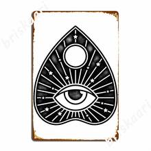 Ouija planchette sinais de metal clube sala estar vintage mural pintura estanho sinal cartazes 2024 - compre barato