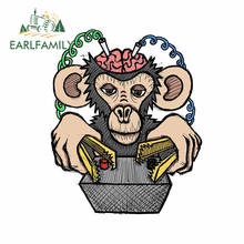 EARLFAMILY 13cm x 10.6cm for Monkey Shocker Cartoon Car Sticker Motorcycle Bumper Decal Sunscreen Personality Car Door Protector 2024 - buy cheap