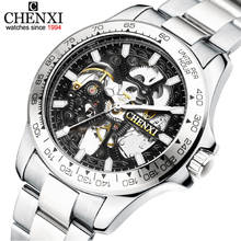 CHENXI Fashion Watch Men Luxury Brand Automatic Wind Mechanical Cutout Wristwatch Waterproof Full Steel Business Mens Watches 2024 - buy cheap