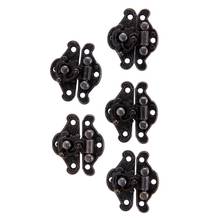 5 Pairs Vintage Jewelry Wood Box Hasps Drawer Latches Decorative Suitcases Hasp Latch Buckle Clasp Furniture  (25 X 23mm) 2024 - buy cheap