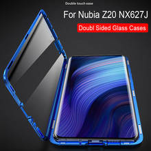 Magnetic Adsorption Case For Nubia Z20 NX627J Metal Frame Clear Tempered Glass Cover For Nubia Z 20 NX627J Magnetic Flip Cases 2024 - buy cheap