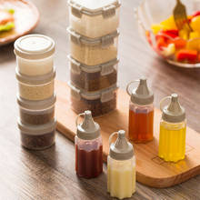 4pcs Easy Clean Mini Sauce Seasoning Box Barbecue Kitchen Portable Transparent Bottle PP Spices With Lid Jar Squeeze Bottle 2024 - buy cheap