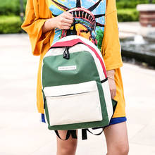 Hisuextremamente mochila de lona harajuku, mochila casual feminina de cor de sucesso, bolsas escolares para estudantes, estilo collmané, bolsa de livros para estudantes 2024 - compre barato