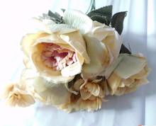 1 филиал розы декоративный искусственный шёлковый пион цветы Свадебная вечеринка фестиваль Декор дисплей для Дома Офиса борется цветы 2024 - купить недорого