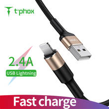 Usb-кабель T-phox для iPhone XS Max XR X 8 7 6 6s Plus 5 5S SE, кабель для быстрой зарядки и передачи данных, кабели для мобильных телефонов 2024 - купить недорого