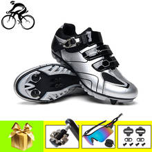 Zapatos profesionales para bicicleta de montaña para hombre y mujer, calzado transpirable con autosujeción, pedales spd con gafas de sol para bicicleta 2024 - compra barato