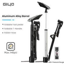 Giyo 140psi Bicycle Pump with Gauge bicycle stand pump bike pump MTB Presta Schrader Valve Floor-standing Air Pump Foot pump 2024 - buy cheap