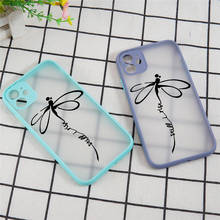 Cute Dragonfly Print Phone Case for iPhone 11 Pro X XS XR Max 6 6S 7 8 Plus SE 2020 Transparent Matte Hard Shell Back Cover 2024 - buy cheap