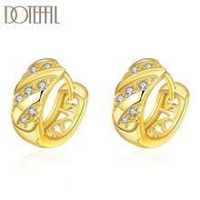 Dotefil-pendientes de oro de 18K y circonita AAA para mujer, de Plata de Ley 925, joyería de moda, regalo de fiesta de boda 2024 - compra barato