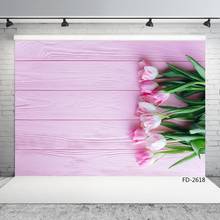 Pink Wooden Board Wood Texture Flower Backdrop Baby Shower Newborn Food Doll Photography Background Photophone Photo Studio Prop 2024 - buy cheap
