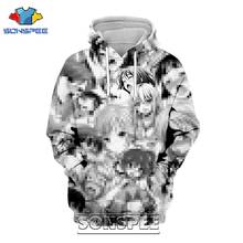SONSPEE 3D Print Men Women Casual Streetwear Ahegao Hoodie Hip Hop Long sleeve Funny Anime Sexy Girl Pullover Tops Sweatshirt 2024 - buy cheap