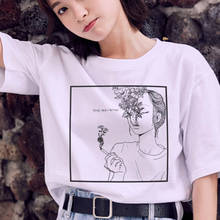 Camiseta feminina de verão, camiseta estampada fashion para meninas, estilo harajuku, camiseta gráfica para mulheres 2024 - compre barato