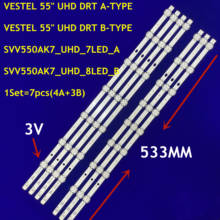 Tira de luces LED 7/8 para VESTEL, lámpara de 55 "UHD DRT A-TYPE, 55A06USB 55A04USB 55U6663DB 55U6763DB SVV550AK7 VES550UNDL LUX0155004 2024 - compra barato