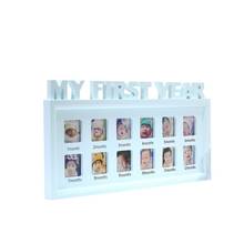 Creative DIY 0-12 Month Baby "MY FIRST YEAR" Pictures Display Plastic Photo Frame Souvenirs Commemorate Kids Growing Memory Gift 2024 - купить недорого