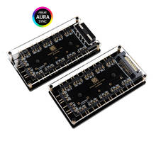RGB HUB for ASUS Motherboard AURA 5V 3-pin RGB Interface 1-12 Ways Fan Controller Dimming HUB Supports ASUS MSI RGB Fan RGB LEDS 2024 - buy cheap