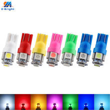 4X DC12V T10 LED 5050 5 SMD W5W 194 168 LED Car Bulbs Clearance Width Door Side marker Reading Light White Amber Blue red green 2024 - buy cheap