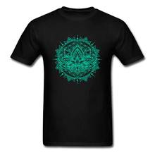 Lotus Mandala OM T Shirt For Men Short Sleeve Summer Tshirt Newest 100% Cotton Summer/Fall O Neck T Shirts Casual Sweatshirts 2024 - buy cheap