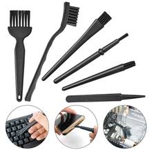 6 in 1 Plastic Small Portable Handle Nylon Anti Static Brushes Cleaning Keyboard Brush Kit, Black (Zip Bag ) 2024 - buy cheap