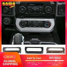 Bawa 6 cor abs interior do carro central ar condicionado painel de controle decoração capa guarnição para ford f150 2015 up estilo do carro 2024 - compre barato