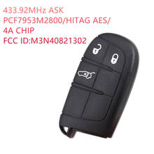 Newest OEM 3 Buttons Smart Car Key Fob For Fia t 500X 4A Chip 433MHz M3N40821302 For Jee p Genuine Version With Emergency Key 2024 - buy cheap