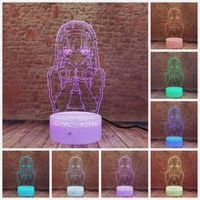 DARLING in the FRANXX Model 3D Illusion LED Desk Nightlight 7 Colors Change Lamp Zero Two Anime action & toy figures girls 2024 - buy cheap