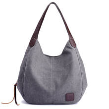 Hot Top-handle Bags Canvas Shoulder Bag Ladies Hand Bags For Women Handbags Casual Tote Bolsos Mujer Hobos Bolsas Feminina 2019 2024 - buy cheap