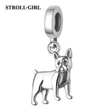 fine Hot Sale 925 sterling silver Human friend dog Charms Animal Pendant bead Fit European Bracelet for Women DIY Jewelry 2024 - buy cheap