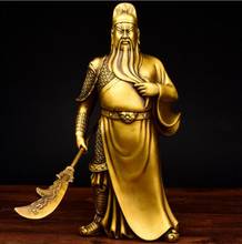 Copper Statue Fengshui Pure Copper Ornament Guan Gong Bronze Statue Opening Gift Copper Ornament China Statues for Decoration 2024 - buy cheap