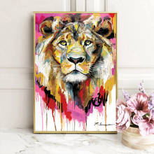 Pintura aquarela de leão diamante 5d diy faça você mesmo completo quadrado broca redonda bordado imagens de animais de ponto cruz decoração de casa mosaico 2024 - compre barato