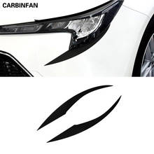 Car carbon fiber sticker Car Headlamps and fog lamp Stickers For Toyota Corolla 2019 2020 2024 - buy cheap