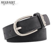 Best YBT Women Imitation Leather Belt Alloy Pin Buckle Belt High Quality Casual Sport Cowboy Trend Simple Fashion Women Belt 2024 - buy cheap