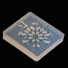 Molde de silicona con forma de copo de nieve, artesanía, fabricación de joyas, colgante de resina epoxi 2024 - compra barato